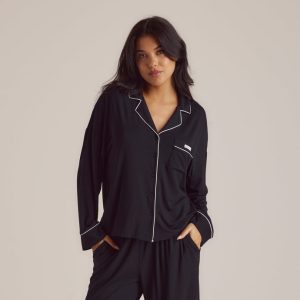 Modal Pajama Shirt - Black