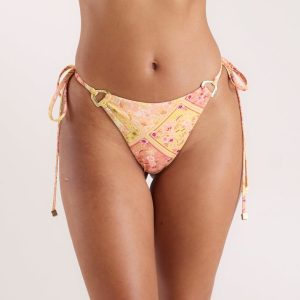 Celestial Tie-Side Bikini Thong - Celestial Print