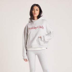 Boxy Hoodie - Grey Marl