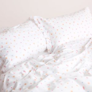 Frill Edge Pillowcase (2-Pack) - White Fruits