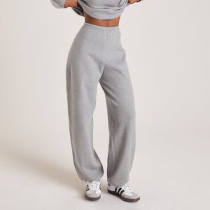 Knitted Sweatpants - Grey Marl