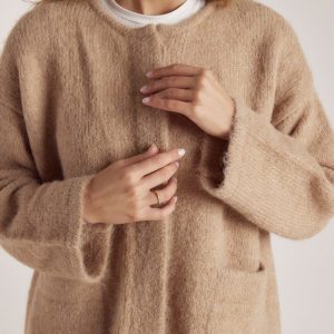 Alpaca Blend Jacket - Tan