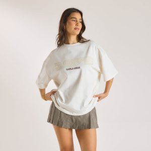 Oversized Graphic Tee - Cream